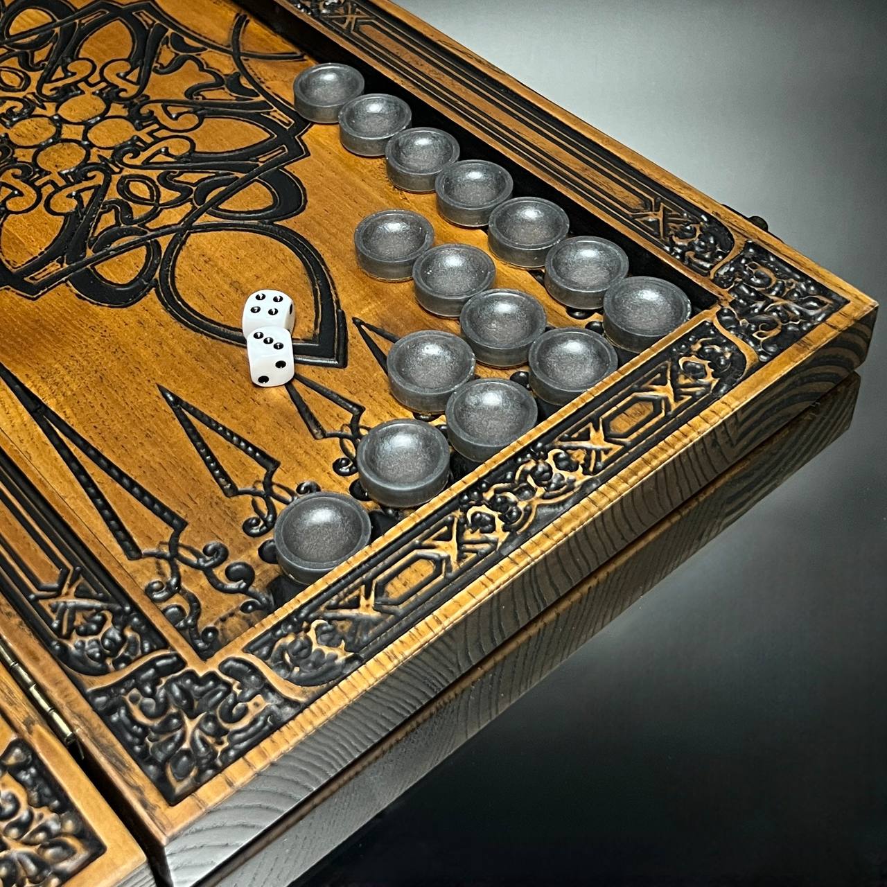 Star of David Wooden Backgammon Board – Premium Carved Edition