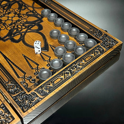 Star of David Wooden Backgammon Board – Premium Carved Edition