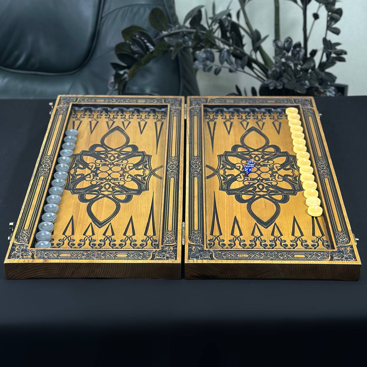 Premium Dragon Wooden Backgammon – Luxury Handcrafted Board Game