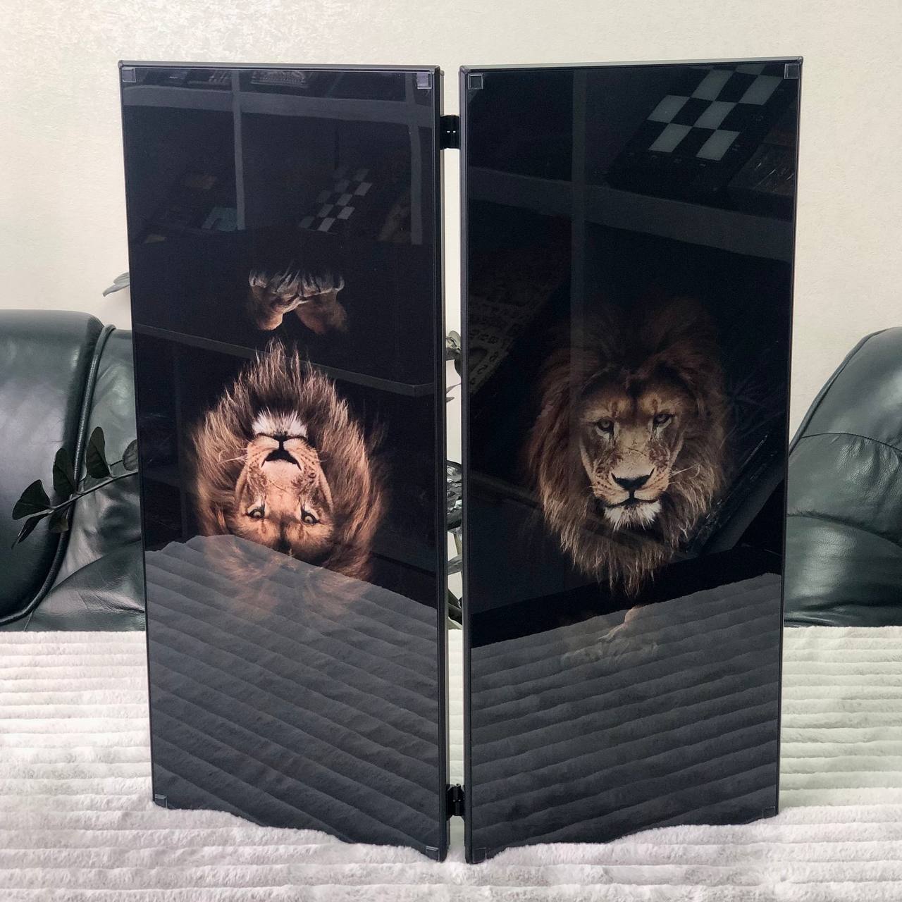 Lion Collection Glass Backgammon Set