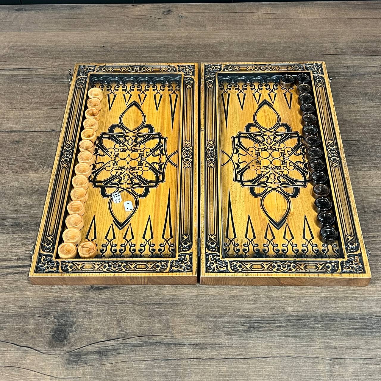 Star of David Wooden Backgammon Set – Ash Wood