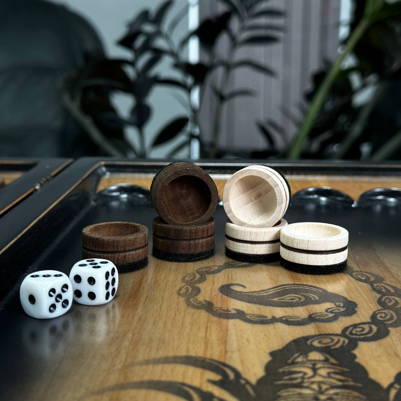 Wooden Backgammon "Scorpion" Customized and Gift-ready