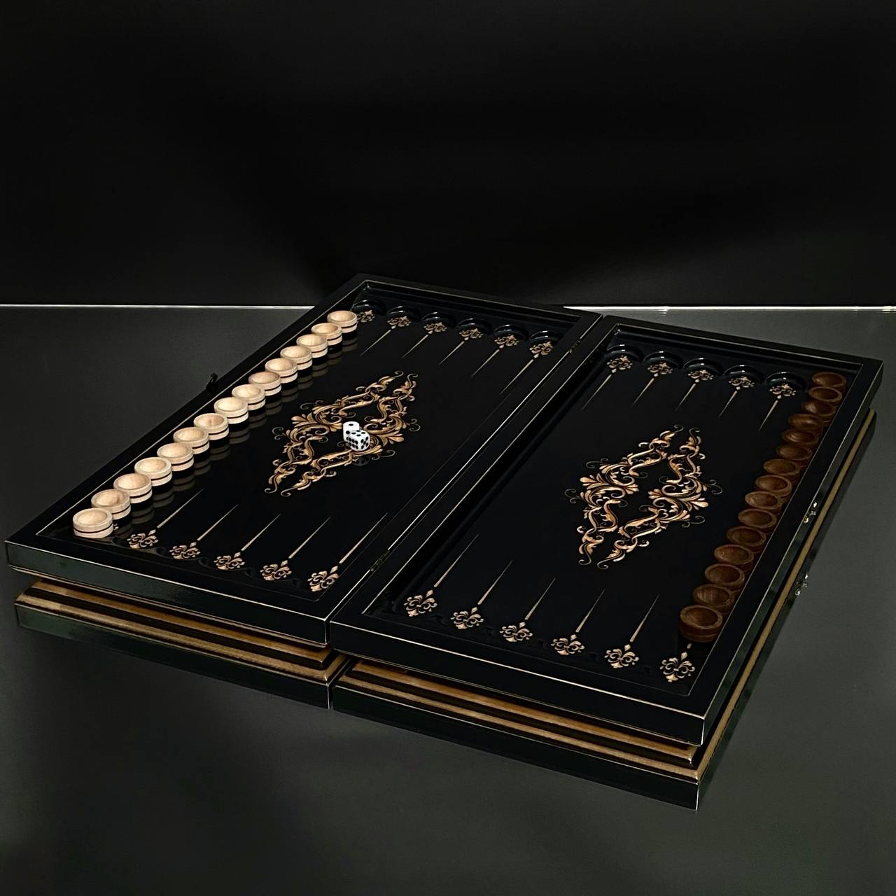 Prestigious Handmade Wooden Backgammon Board, Crafted from High-Quality Basswood, Gift-ready