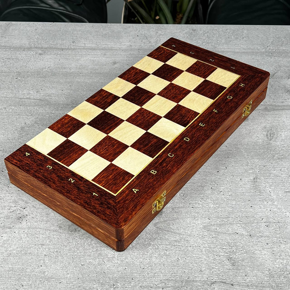 Jeu d'échecs imitation marbre (29 x 29 cm), jeu d'échecs en bois. Prêt à offrir. Réf. 198027