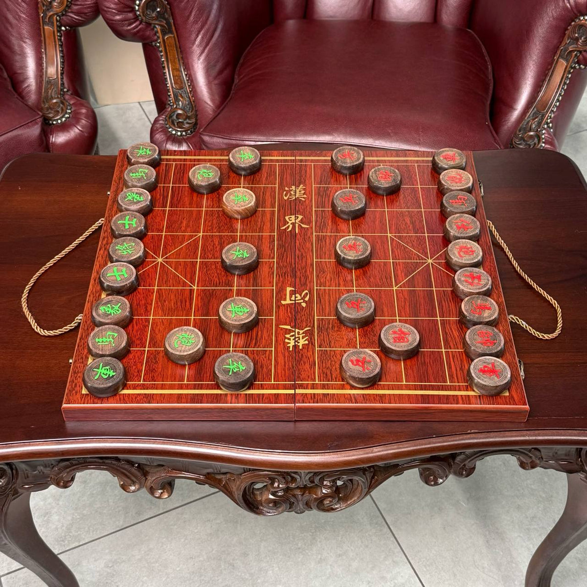 Wooden Xiangqi Chinese Chess Set – 20" Handcrafted Board