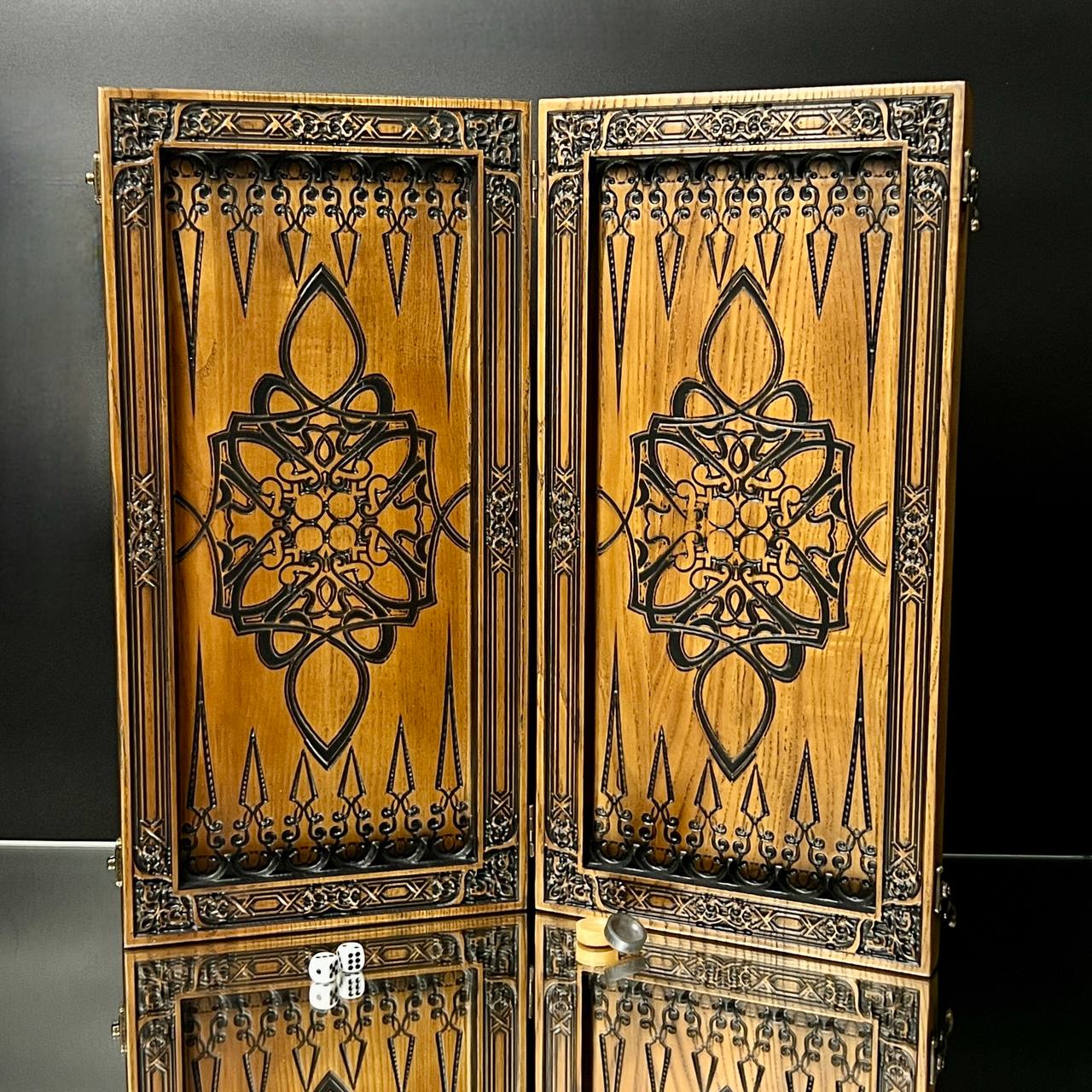 Star of David Wooden Backgammon Board – Premium Carved Edition