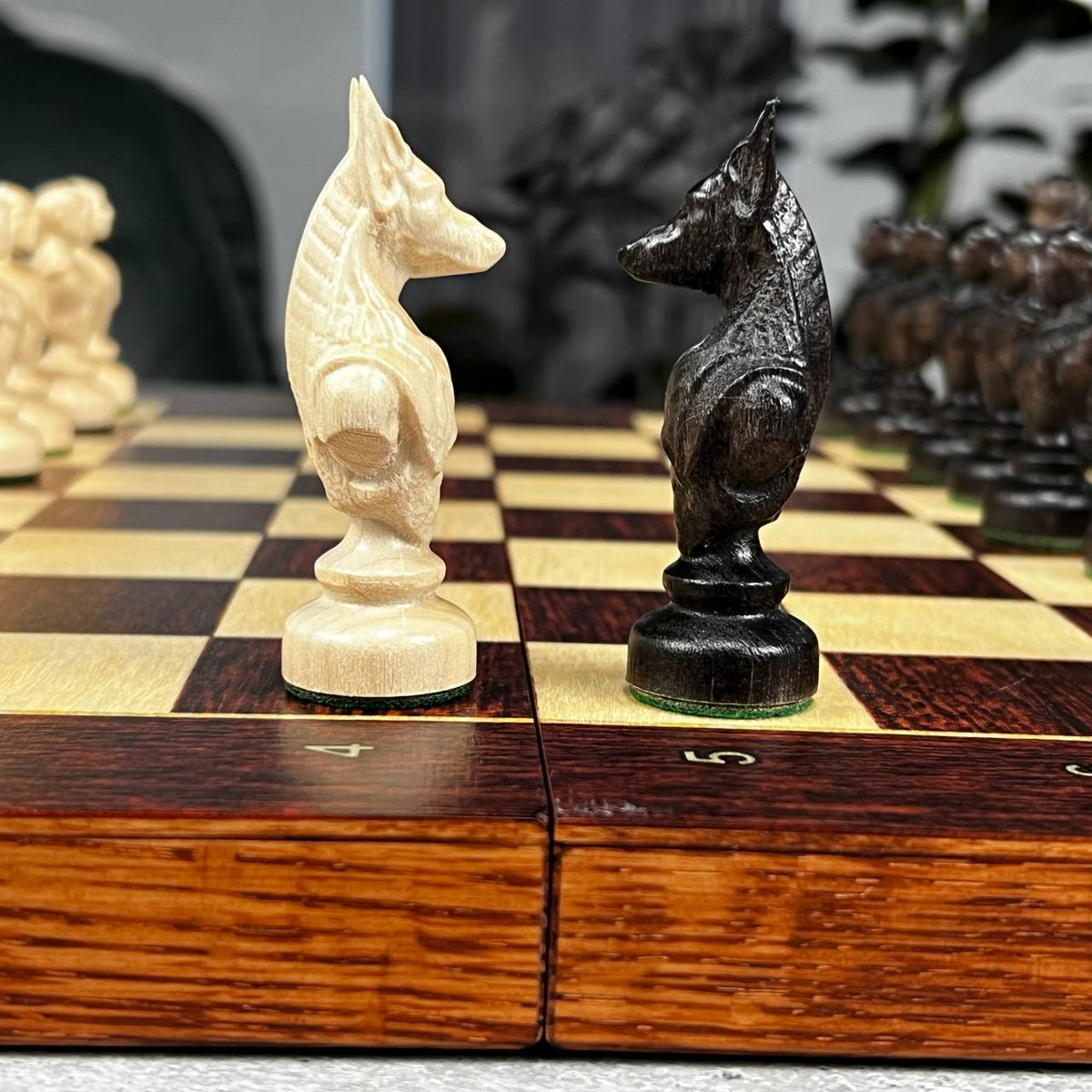 Jeu d'échecs imitation marbre (29 x 29 cm), jeu d'échecs en bois. Prêt à offrir. Réf. 198027
