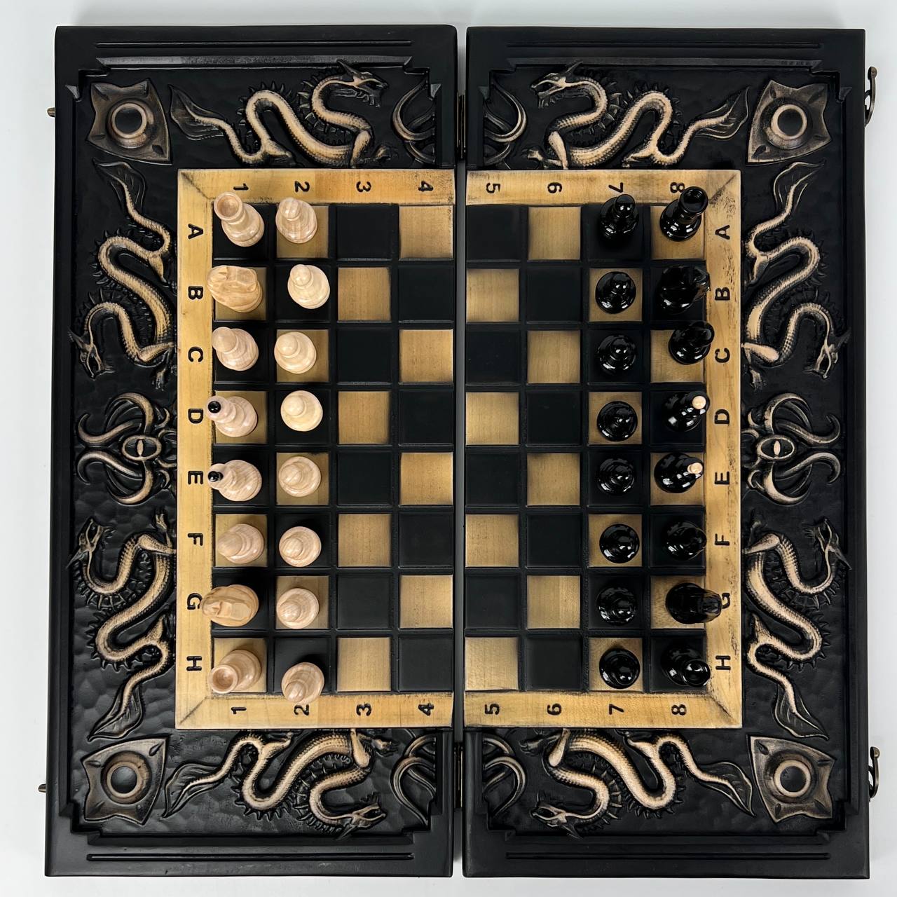 Dragon Wooden Chess Set