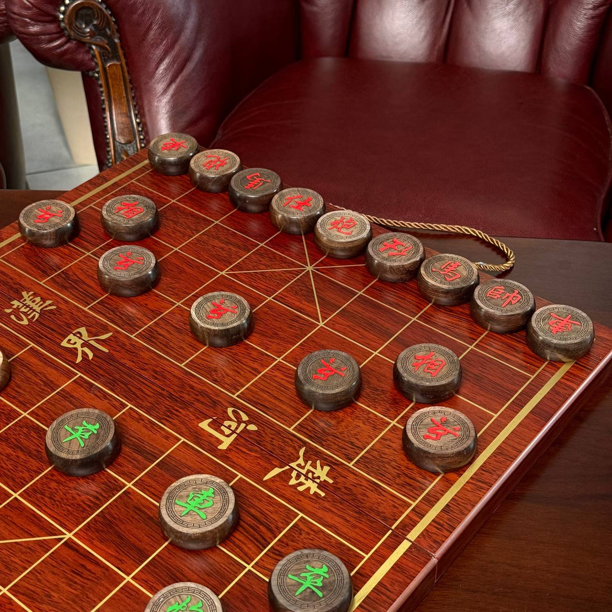 Wooden Xiangqi Chinese Chess Set – 20" Handcrafted Board