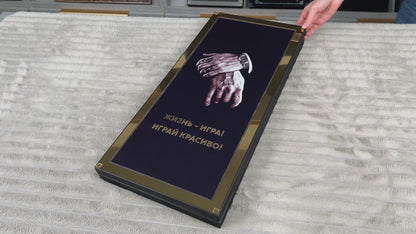 Premium Metal Backgammon with Tempered Glass - Luxury Gift Edition