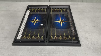 Jeu de backgammon en verre de luxe fait à la main 61 x 27 cm. Personnalisé, prêt à offrir